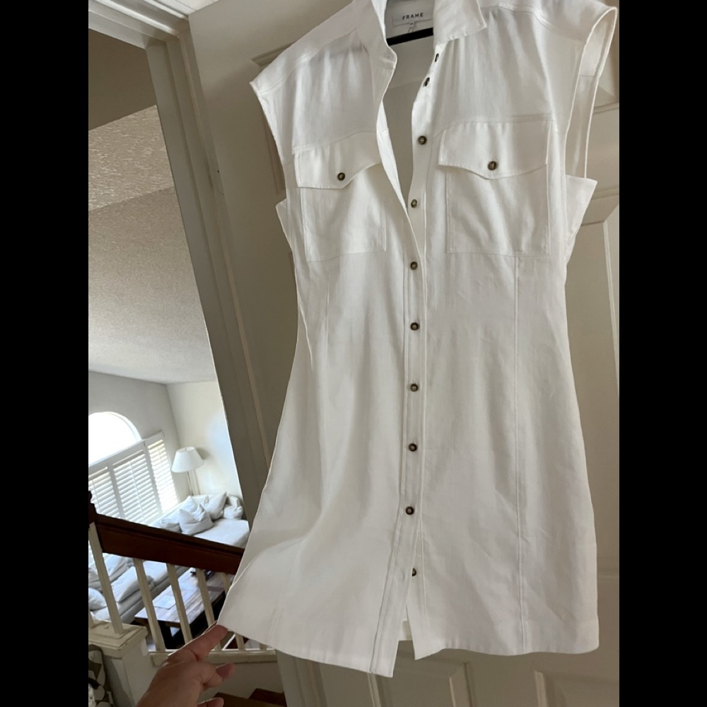 Frame White Mini Dress NWT